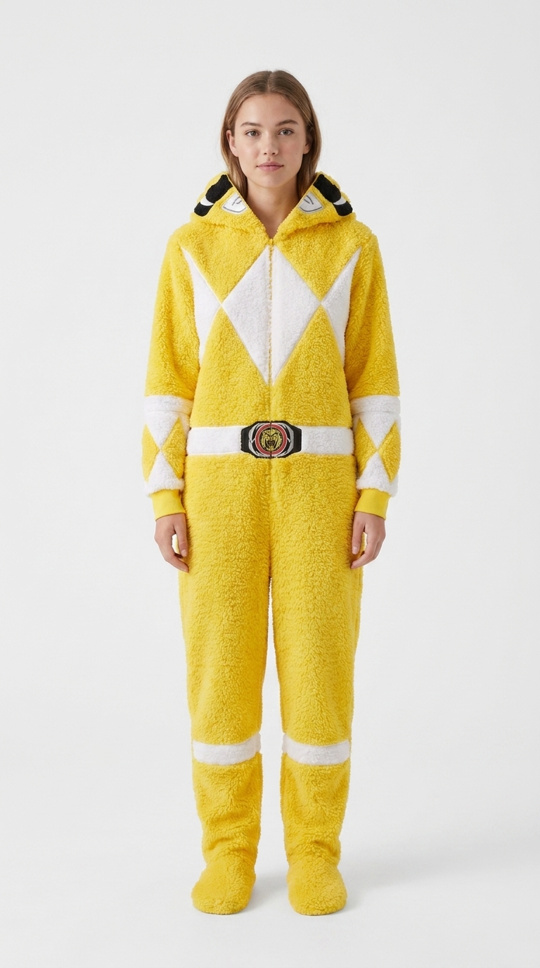 Yellow Ranger Onesie - Hood Down