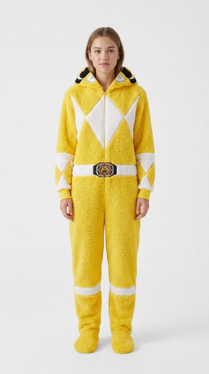 Yellow Ranger Onesie - Hood Down