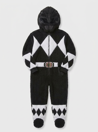 Black Ranger Onesie - Flat Lay