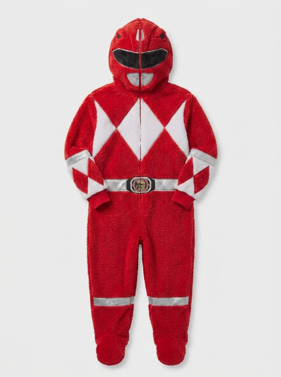 Red Ranger Onesie - Flat Lay