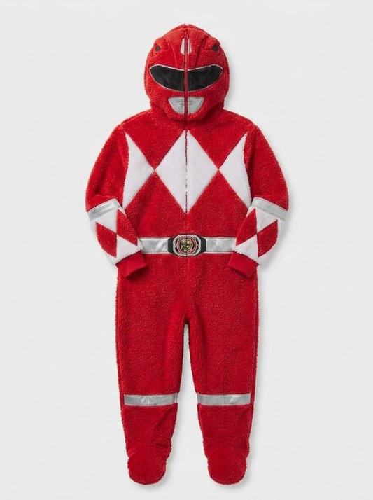 Red Ranger Onesie - Flat Lay