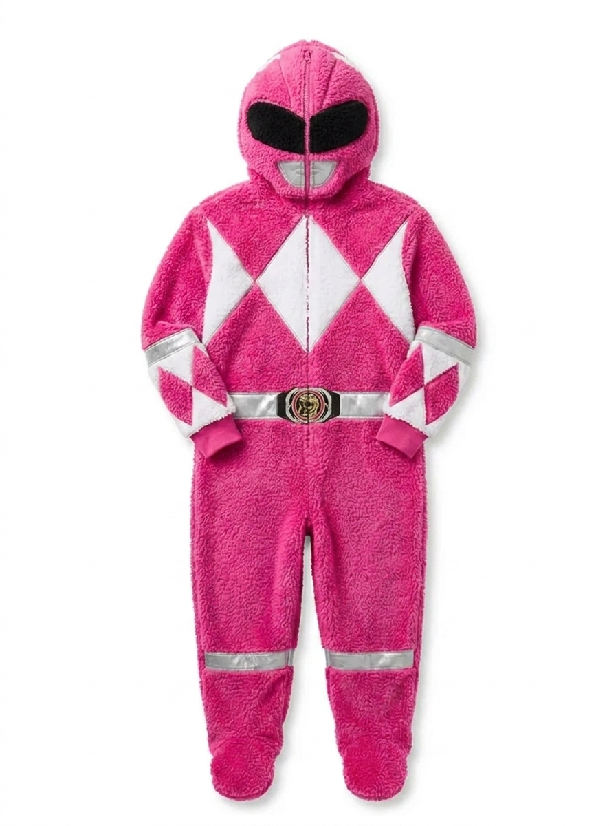 Pink Ranger Onesie - Flat Lay