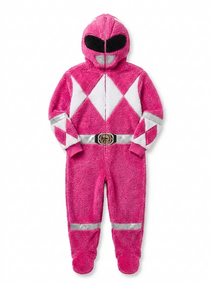 Pink Ranger Onesie - Flat Lay