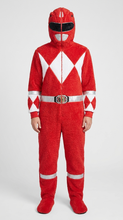 Red Ranger Onesie - Hood Up