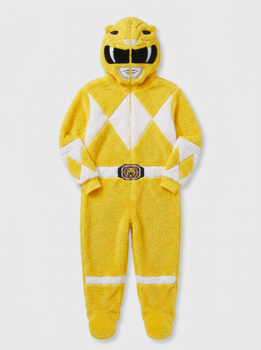 Yellow Ranger Onesie - Flat Lay